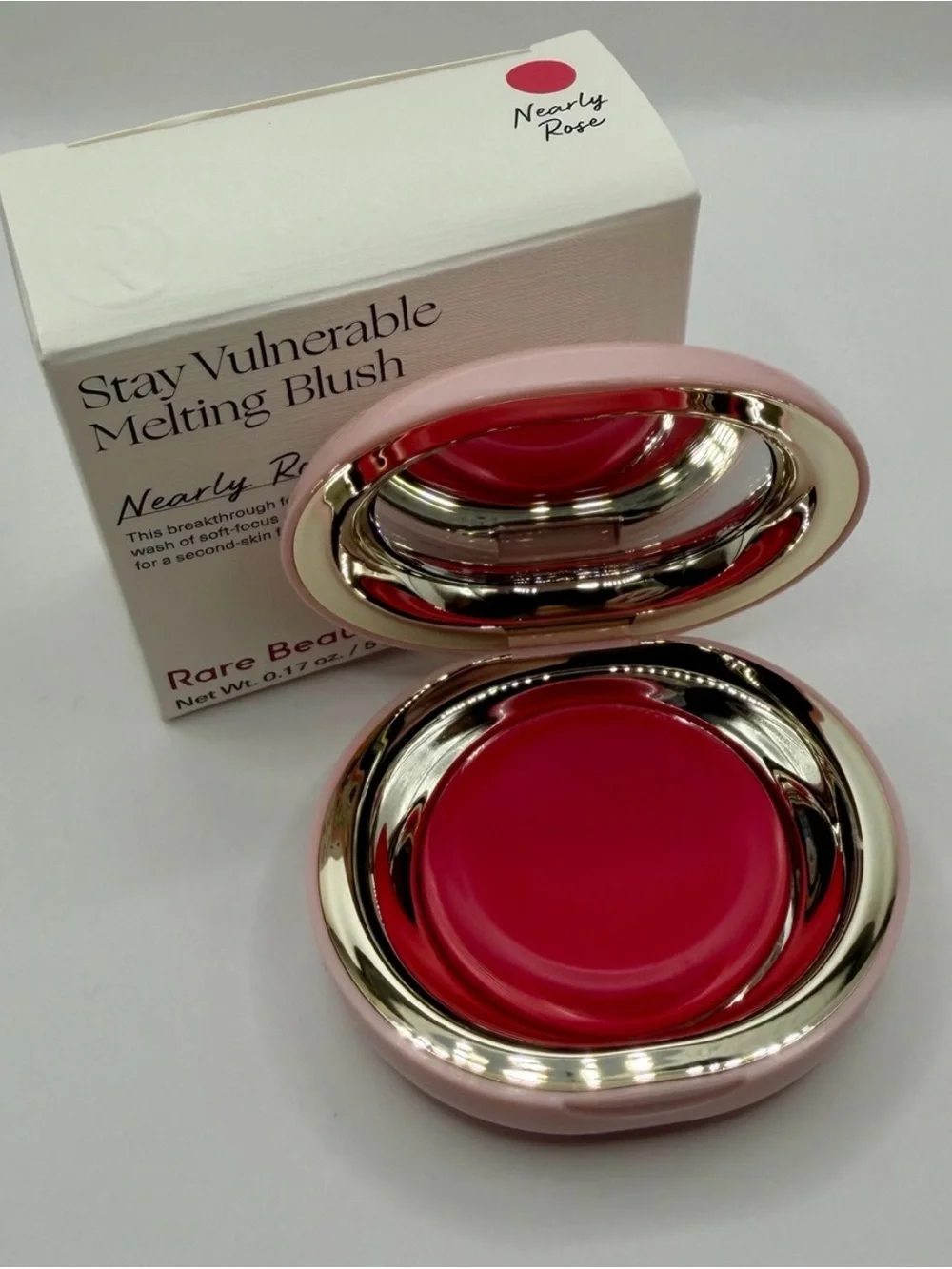 Rare Beauty Stay Vulnerable Melting Cream Blush in Nearly Rose 0.17 oz